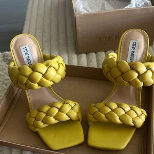 Steve Madden Mustard Braided Heels
